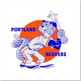 Retro Portland Beavers Baseball Posters and Art